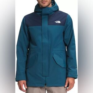 Brand new The North Face Men's City Breeze Rain Parka Monterey Blue/TNF Navy